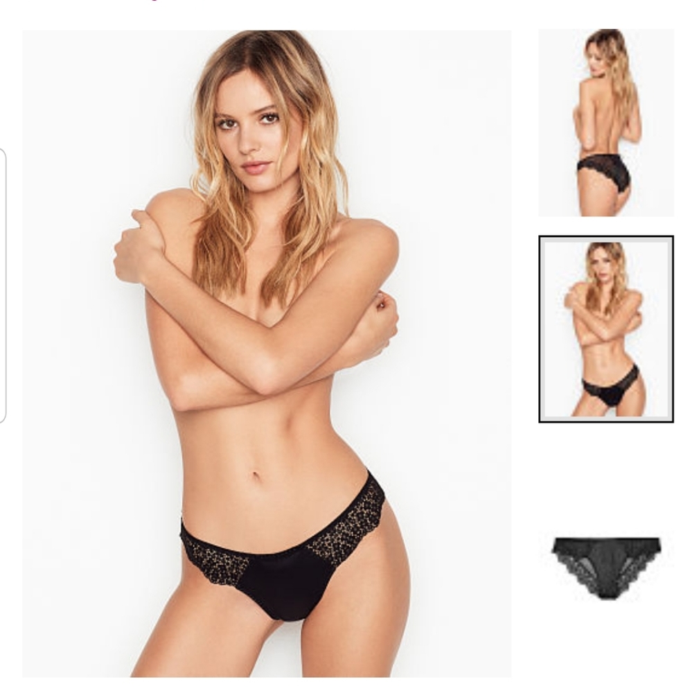 M❤NWT VS BLACK LACE UP BIKINI PANTIES SEXY❤